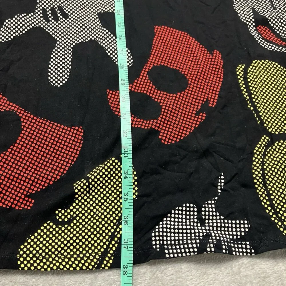Disney Mickey Mouse‎ Dress Black Pop Art Dot Print T Shirt Parks Womens XXL